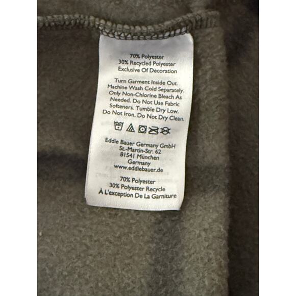 Eddie Bauer Men's Micro-Fleece Button Up Shirt, Dark Olive Plaid, Size XL - Picture 5 of 5